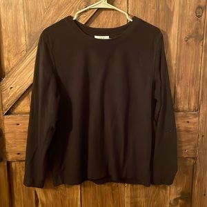 HUE large fleece sweater large woman’s black
